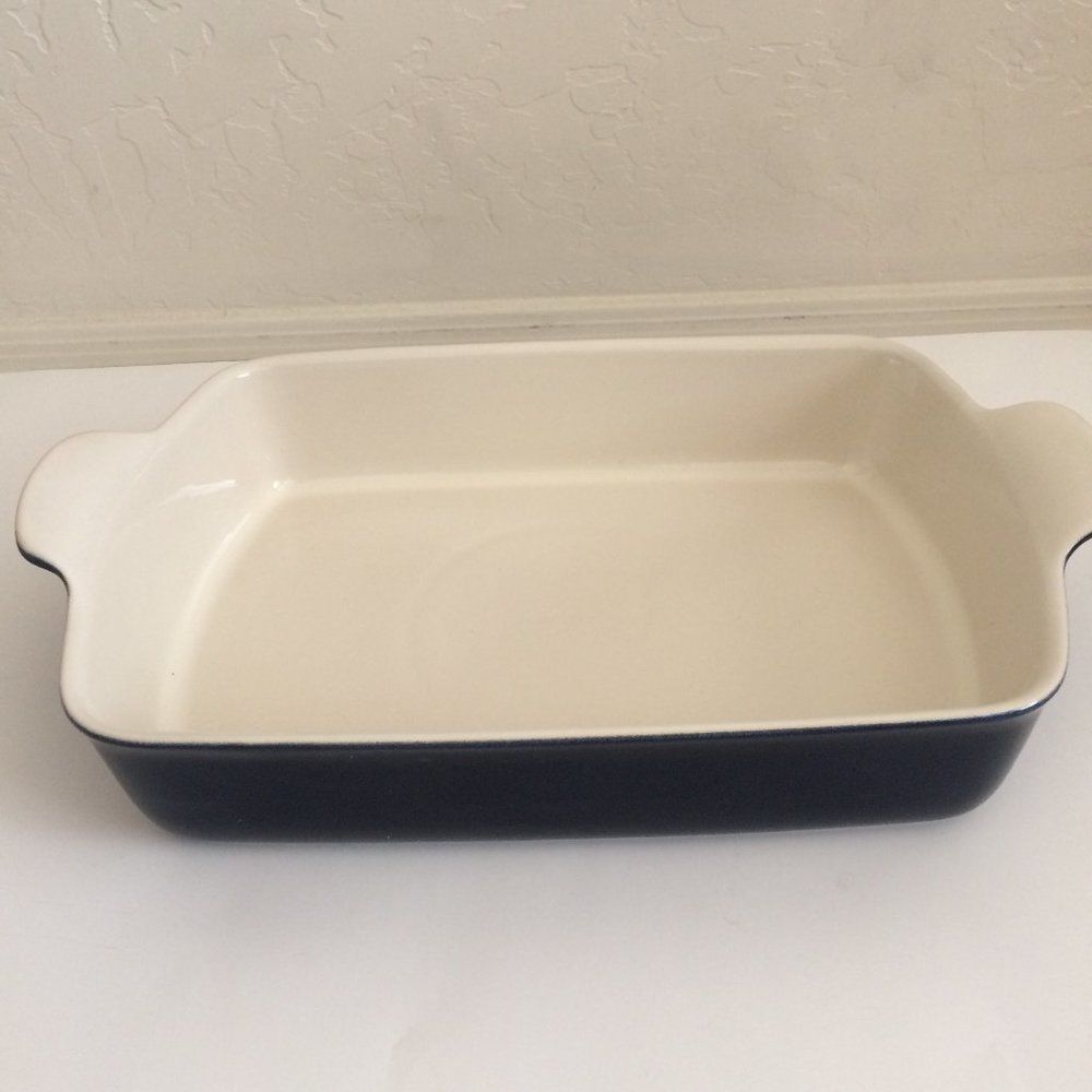 Emile Henry Made in France Twilight Blue Rectangular Casserole Dish NWT 13X9